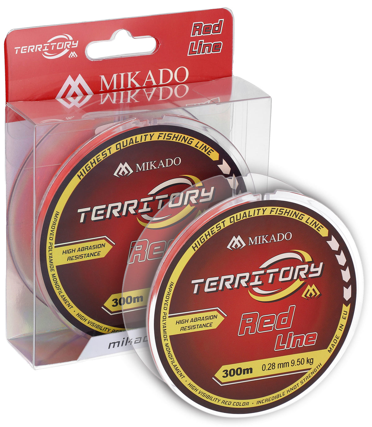 Mikado Schnur - Territory Red - 0.30mm/10.90kg/300m - 1 Spule