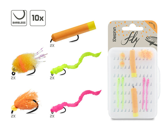 Set künstlicher Fliegen Delphin FLY / 10 Stück