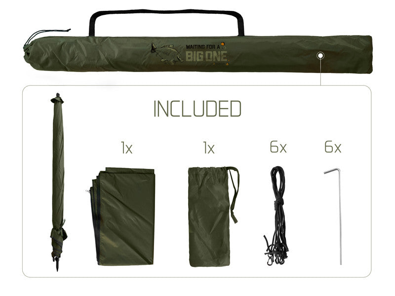 Regenschirm mit der Seitenwand Delphin BigONE CARP