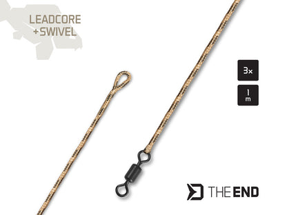 Vorfach Delphin TheEND Leadcore + Swivel / 3 St.