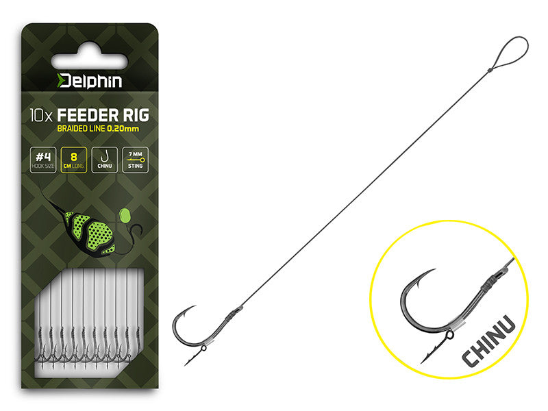 Delphin Braided Sting Feeder-Vorfach / 10St.
