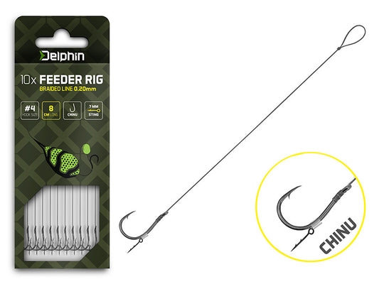 Delphin Braided Sting Feeder-Vorfach / 10St.