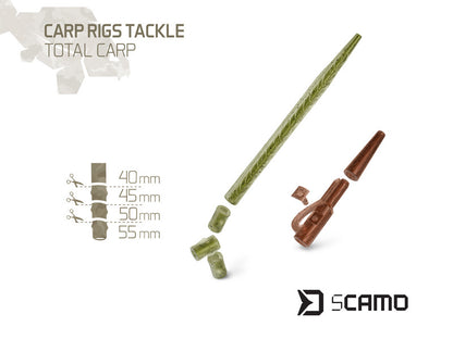 Set Karpfenmontagen Delphin sCAMO Total CARP 10 Sets
