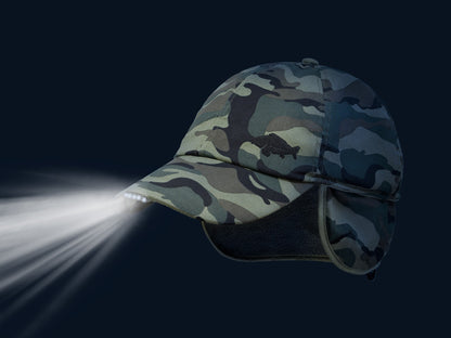 Delphin OutLINE Camo Winter-LED- Kappe